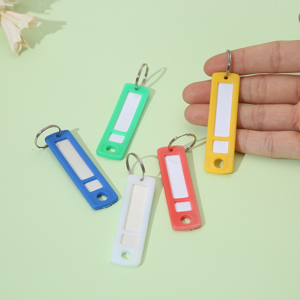 热销彩色塑料PP钥匙扣标记行李标签牌宾馆酒店号码分类钥匙牌批发详情7