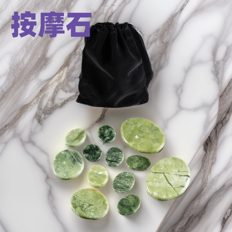玉石按摩石恒温加热石多件套能量石美容院汗推拿汗蒸精油岫玉养生石详情24