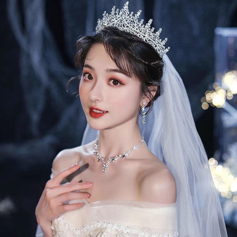 奢华大气时尚公主头饰华丽婚纱礼服超闪水晶女王发冠新娘发饰皇冠详情3