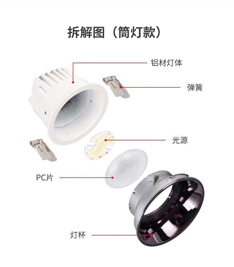 led full-spectrum 98 display narrow bezel embedded corridor ultra-thin ceiling without main light, home COB anti-glare downlight pic 13