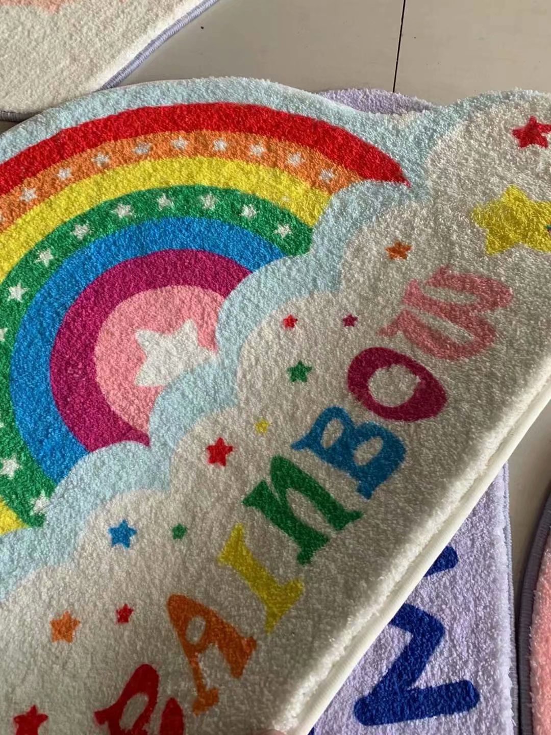 仿羊绒卡通印花超纤吸水脚垫卧室门口垫浴室客厅造型垫详情10