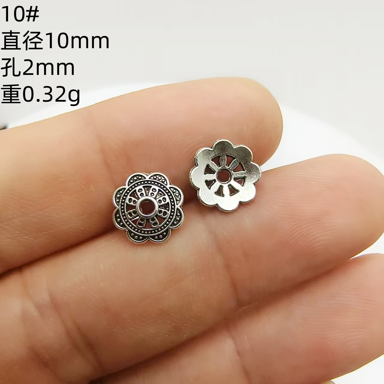 藏银花托隔片文玩配珠隔珠垫片手串珠子手链垫片diy跨境饰品配饰详情18