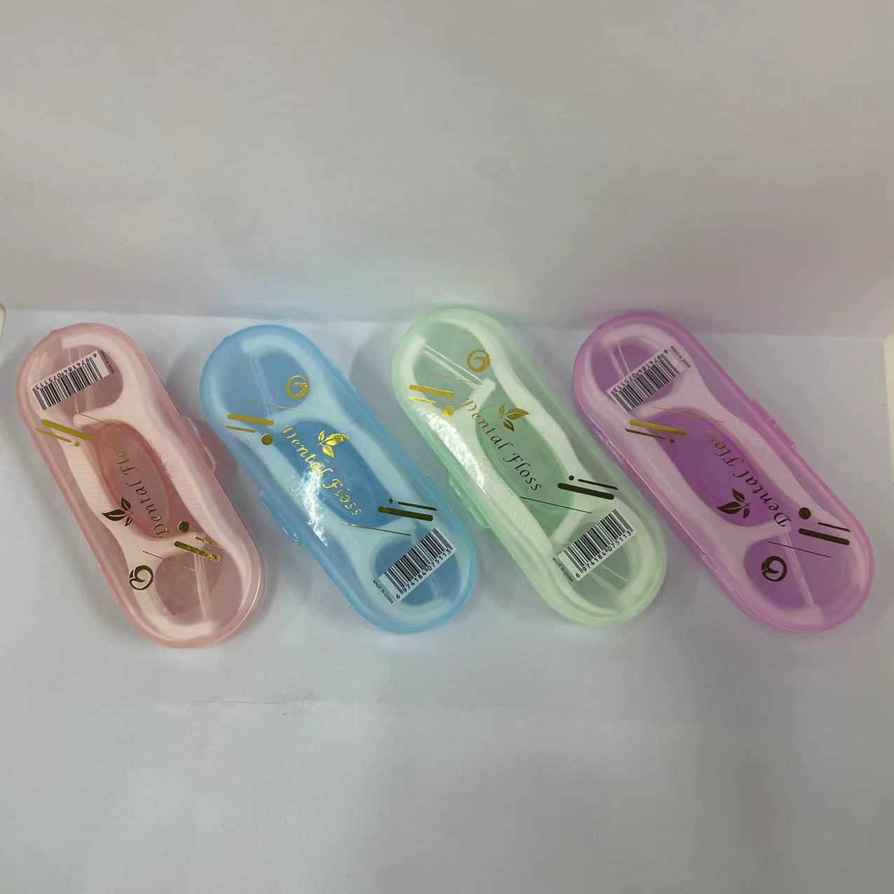 Dental floss box set, disposable plastic toothpicks for dental care, portable dental floss sticks, family set, 10 floss sticks pic 1