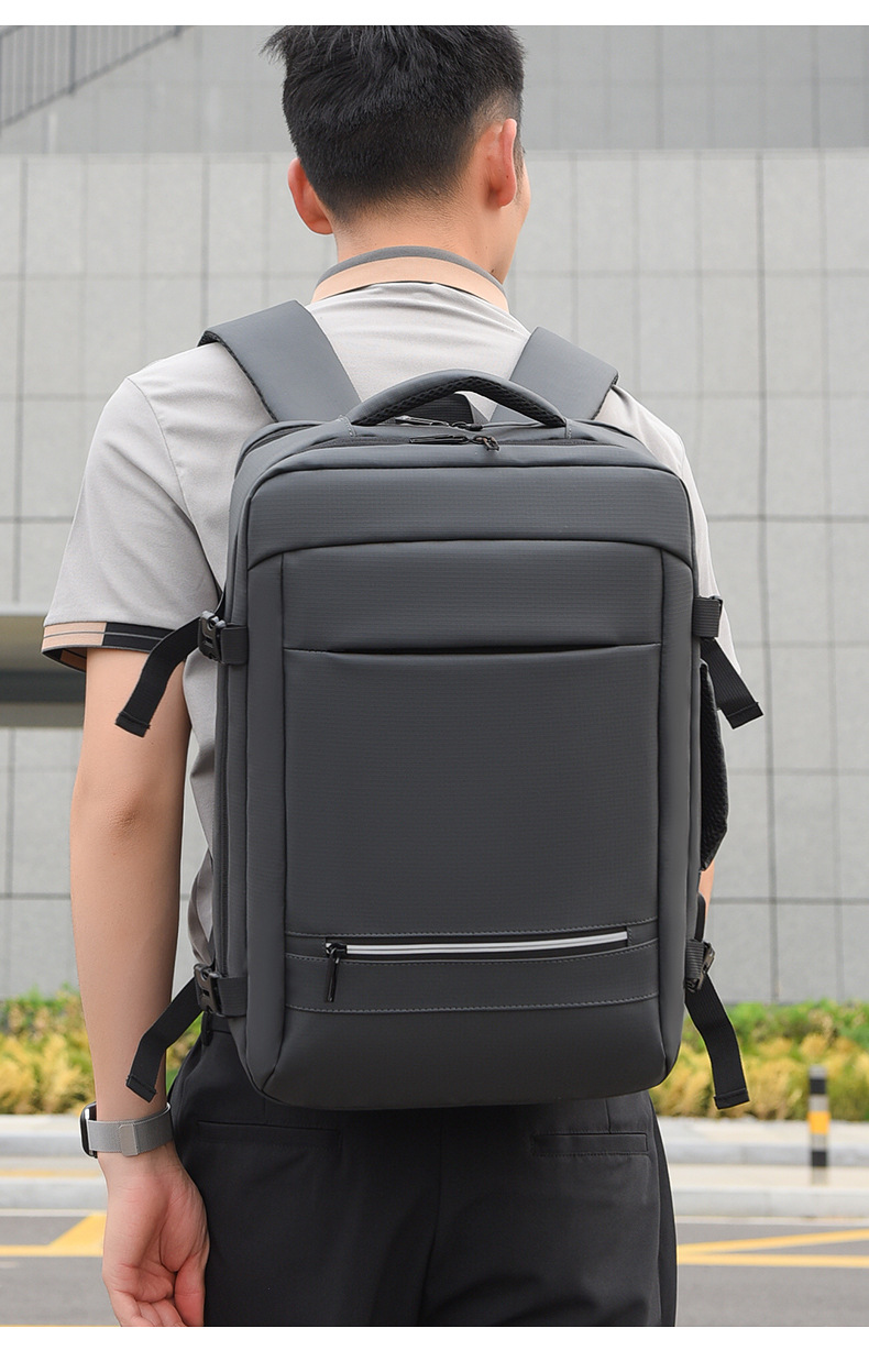 The new business backpack for men with a high-end feel, large-capacity water-resistant computer backpack, and multi-functional student backpacks are trendy pic 34