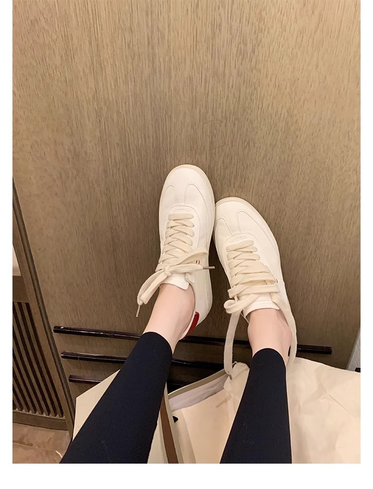 葡萄妈studiolee同款牛皮系带休闲百搭运动板鞋圆头小白鞋女新款详情29