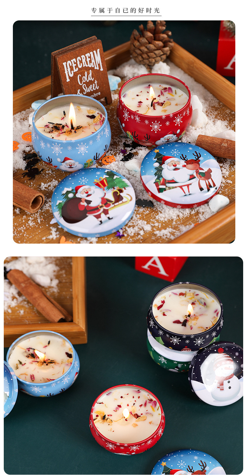 圣诞款香薰蜡烛跨境圣诞创意伴手礼盒香氛蜡烛精油大豆蜡圣诞礼物详情16