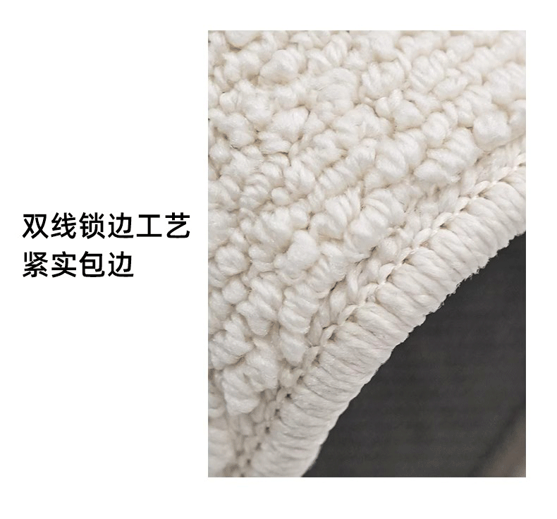Waterproof diatom silk carpet for the living room, dirt-resistant in autumn and winter, Italian style, light luxury and high-end. Plain carpet in cream style for the bedroom pic 16