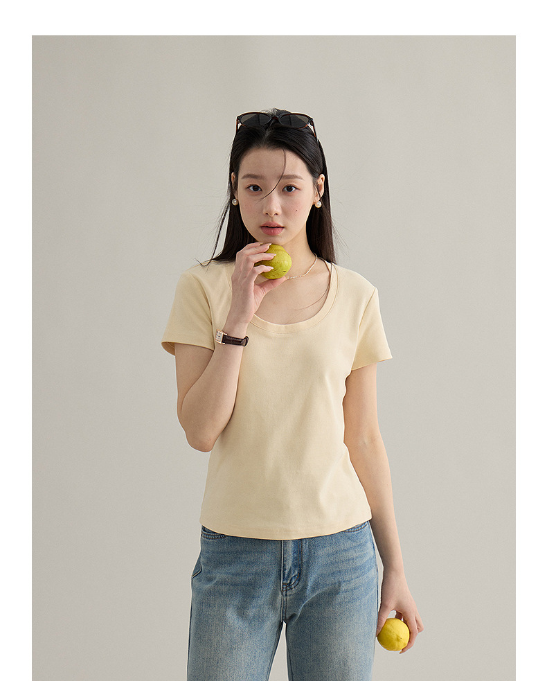 【 Blockbuster B: Super Comfortable Double-collar T-shirt with Upgraded Fabric 】 Spring short-sleeved T-shirt pic 44