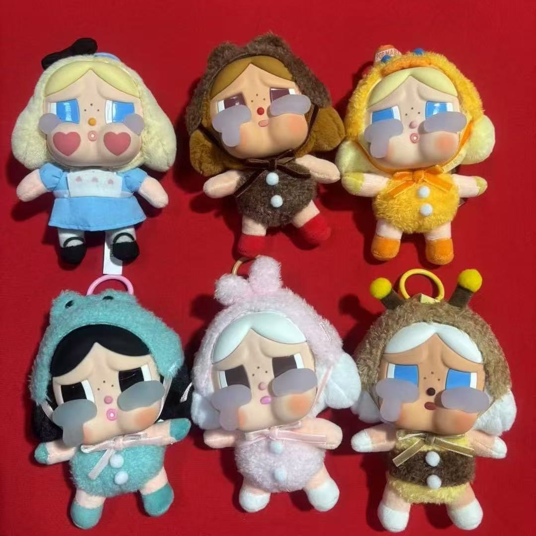 新品跨境哭娃东南亚盲盒裸版毛绒公仔呆萌款钥匙扣包包礼品挂玩偶详情1
