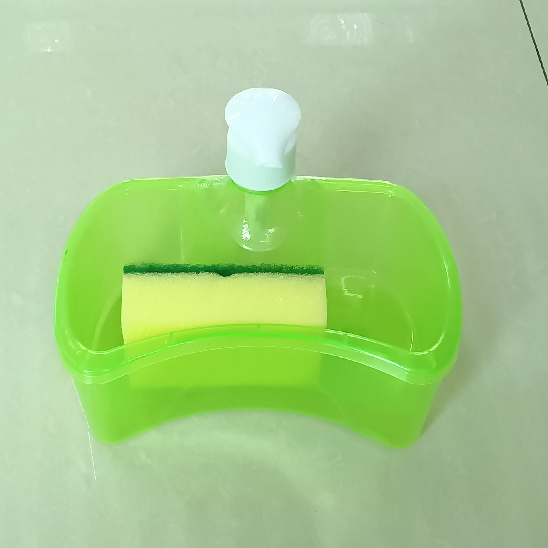 跨境厨房清洁洗洁精加液器按压自动皂液器出液盒洗碗刷组合给皂器详情14