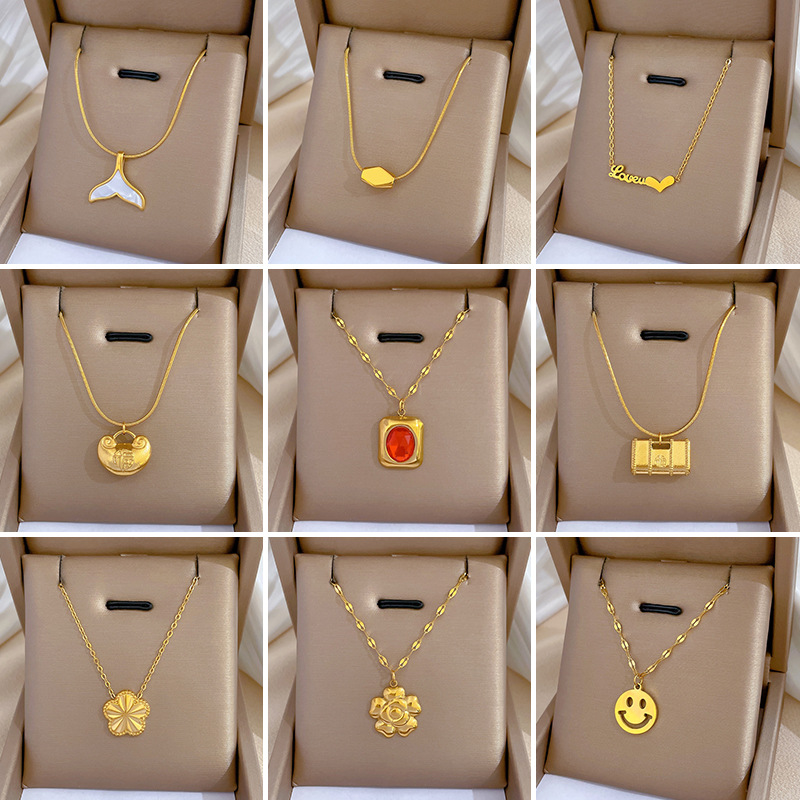 【通体钛钢】炉内真金电镀保色好冷淡项链女ins网红锁骨链配饰品详情2