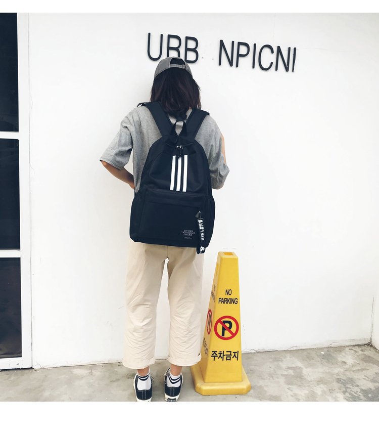 2026新款学生双肩包韩版时尚潮流初中高中生背包情侣旅行书包批发详情12