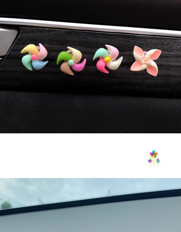 New car-mounted small windmill spinning top creative decorative items, small ornaments, center console interior accessories, cute for ladies pic 9