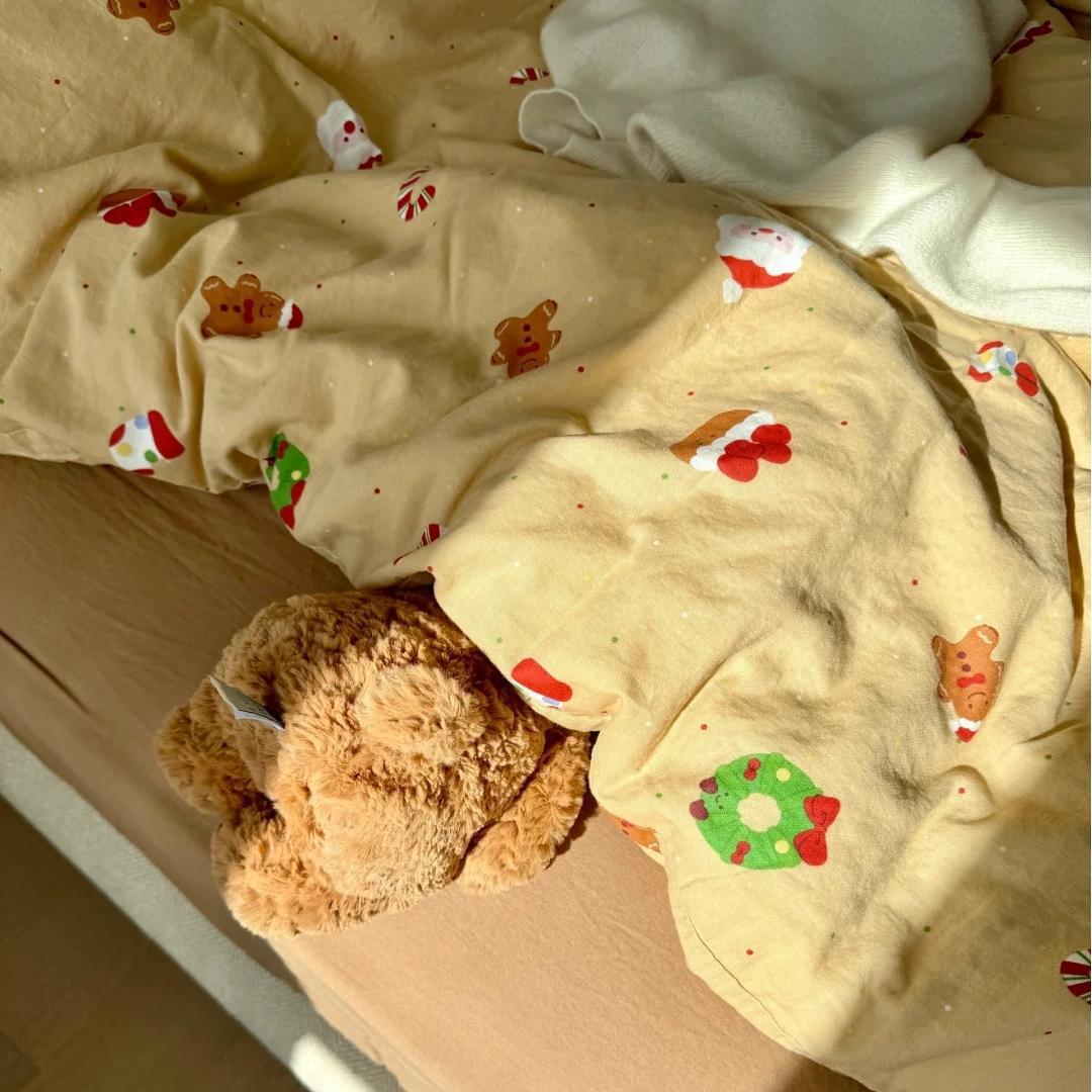 小红书A类全棉有氧双层纱四件套母婴级透气纯棉纱布小清新Kitty猫详情59