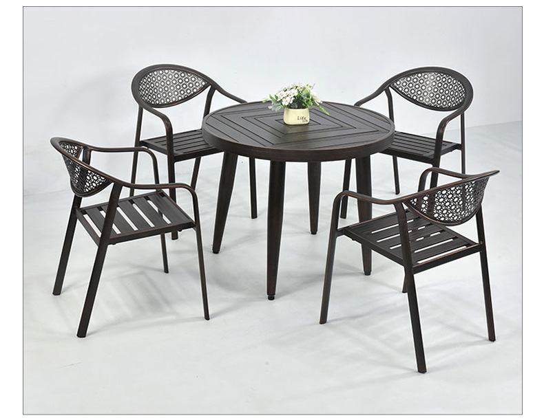 户外椅子休闲单椅室外庭院会议凳子铁艺家用靠背椅阳台铝合金椅详情14