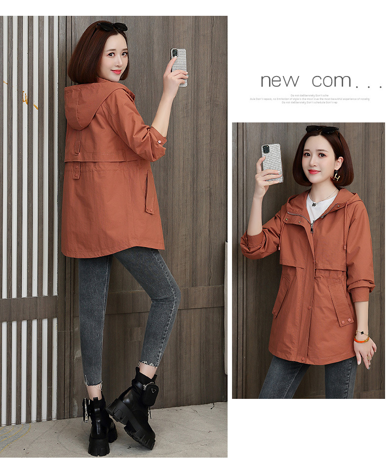 小香风中长款风衣女士2024春秋新款宽松休闲洋气百搭工装外套大码详情13