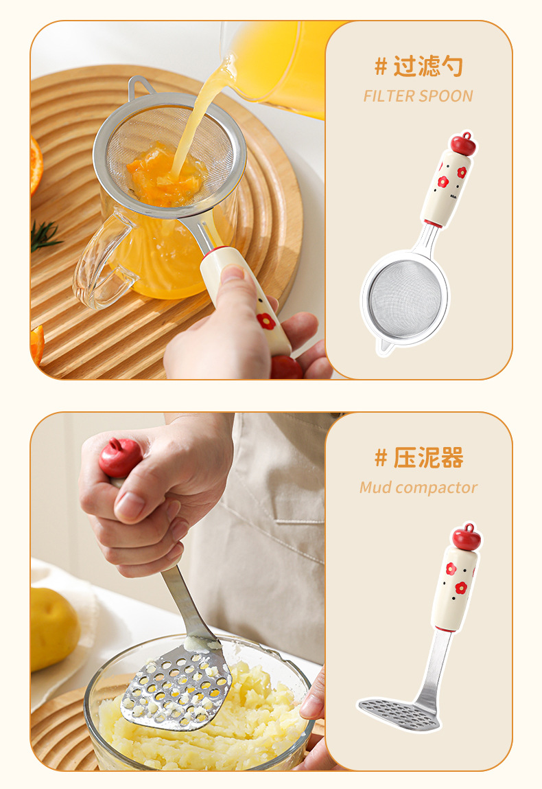 宝宝辅食工具烘焙过滤网筛婴儿漏勺家用厨房打蛋器蛋清分离器套装详情5