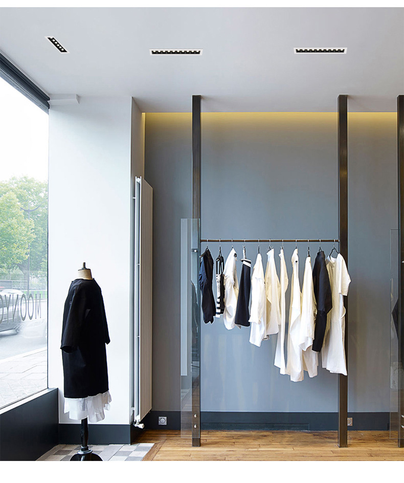 嵌入式格栅线条灯窄边led长条射灯客厅防眩高显洗墙灯超薄无主灯详情26