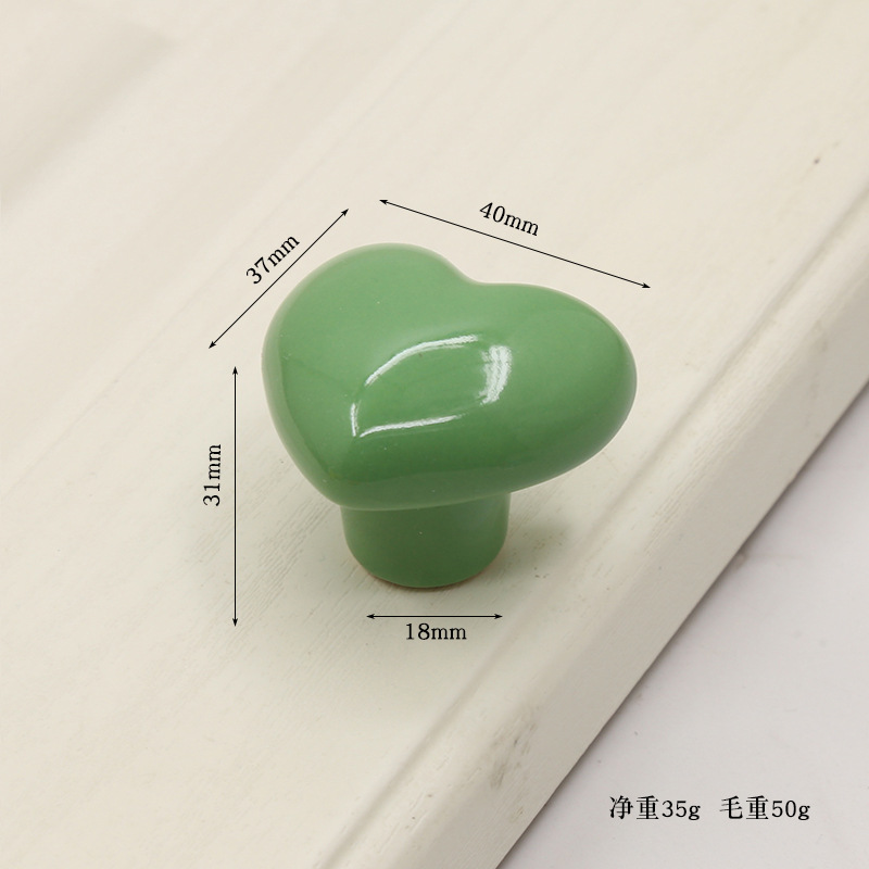 卡通儿童房拉手心形陶瓷拉手现代简约抽屉橱柜书柜电视柜鞋柜把手详情12