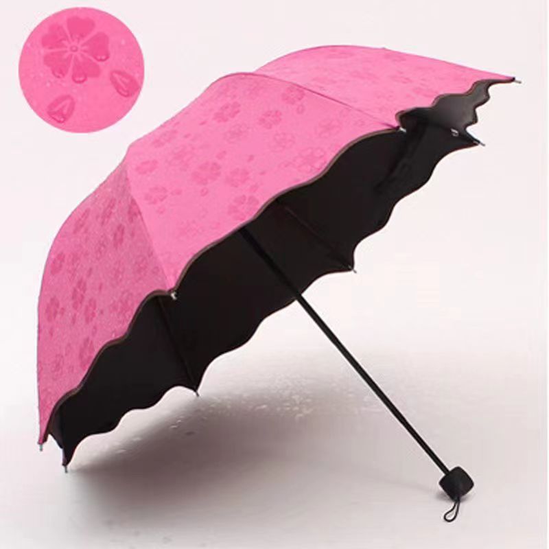 雨伞天堂遇水开花伞荷叶边晴雨两用伞加印logo雨伞女高级感小清新详情8