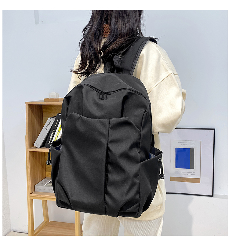 跨境新款双肩包大容量男女学生书包简约休闲短途出差商务电脑包详情2