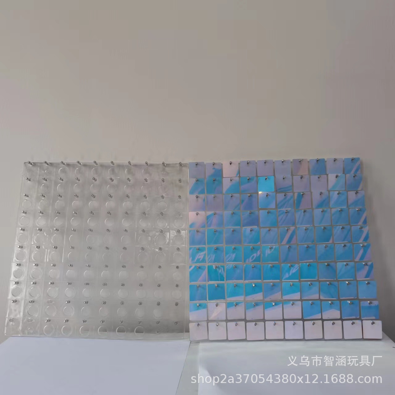 亮片风动扣板风动板背景墙亮片墙多彩广告板透明板装饰透明底板详情12