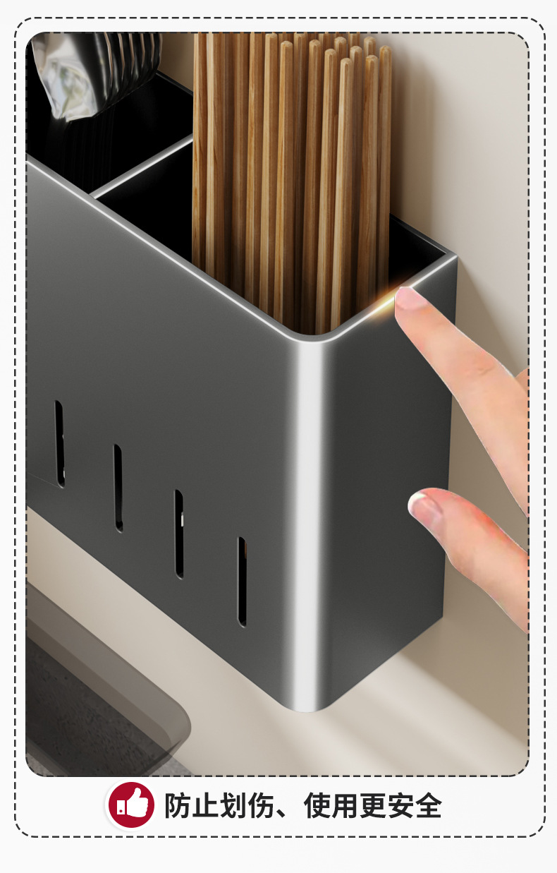 Light luxury kitchenware seasoning rack, carbon steel wall-mounted organization rack without drilling, multi-functional kitchen storage and shelving rack pic 23