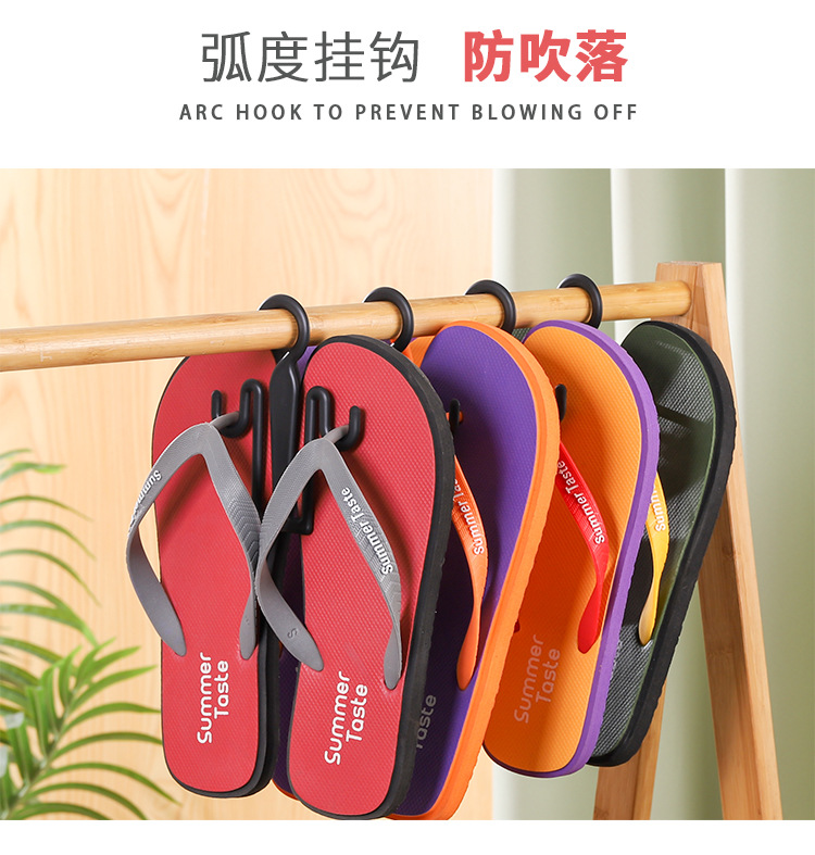 黑色塑料拖鞋挂钩超市商场家用棉鞋凉鞋人字拖厂家直销批发拖鞋详情5