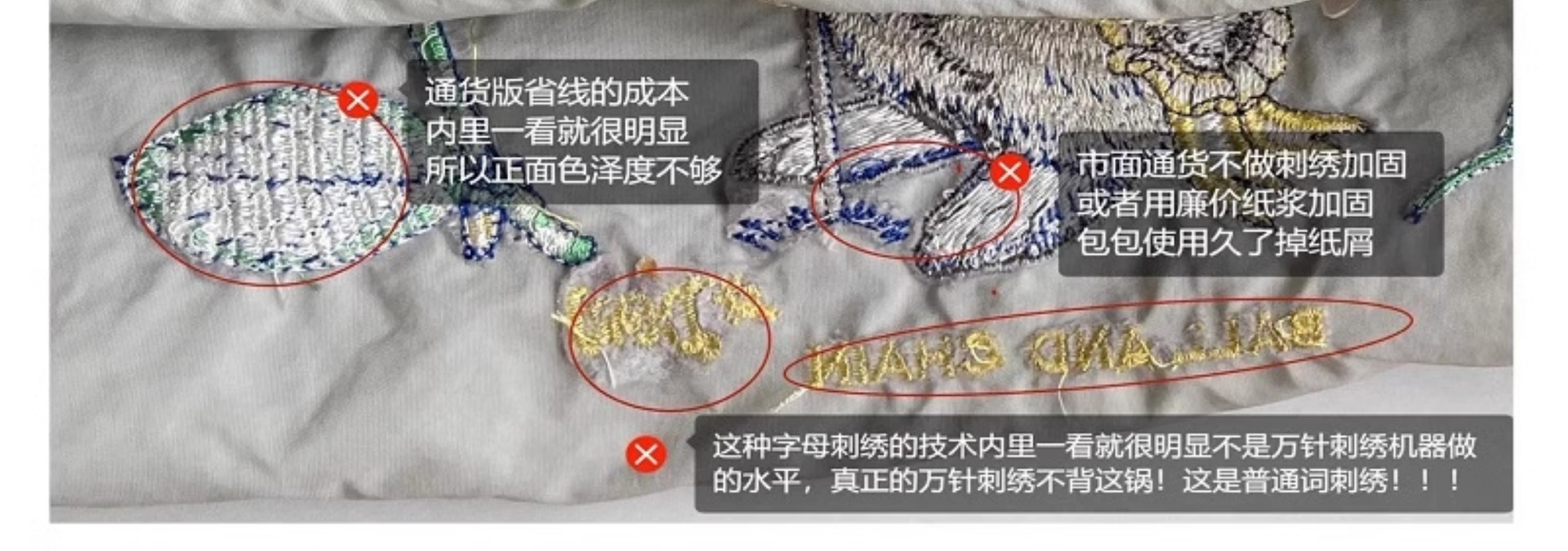 高圆圆同款日本ball chain刺绣环保袋收纳袋尼龙手提单肩斜挎包女详情8