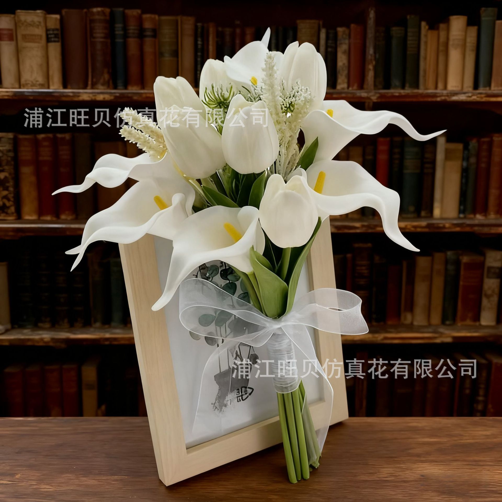 韩系仿真马蹄莲新娘手捧花求婚花束高级感白色结婚领证花束道具详情6