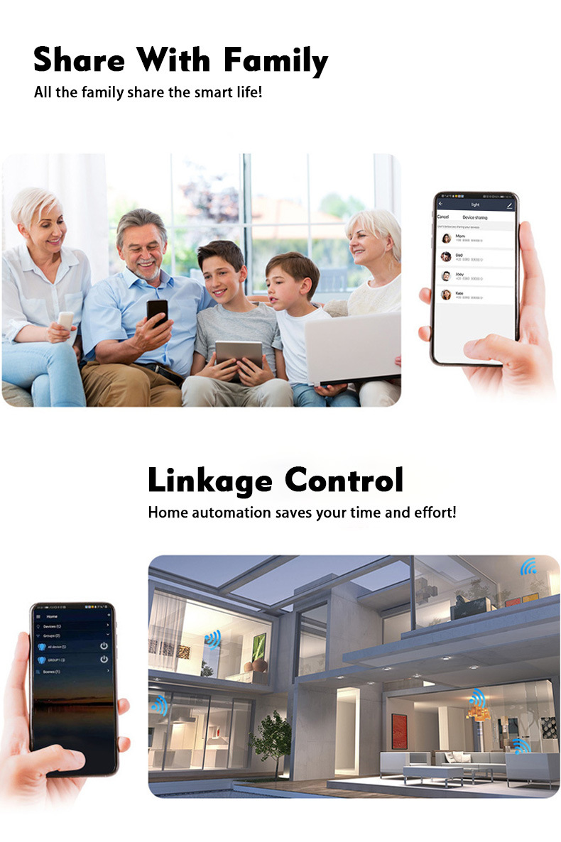 Tuya smart switch, European standard smart switch, WIFI fan light switch, digital display smart switch pic 9