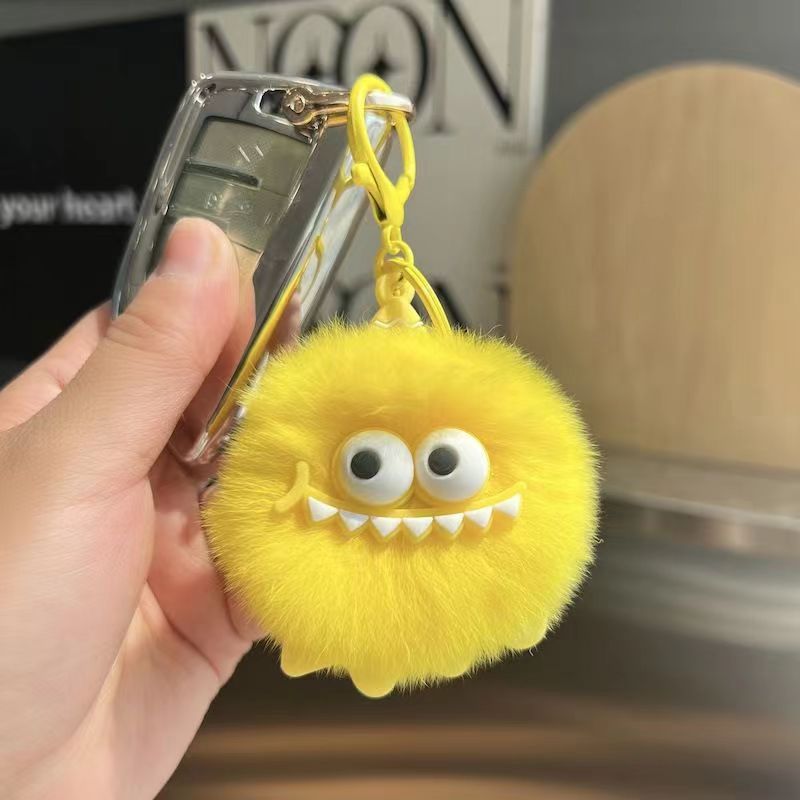 可爱小社恐仿獭兔毛皮草挂件超萌毛绒玩具钥匙扣玩偶批发恐龙挂件详情1