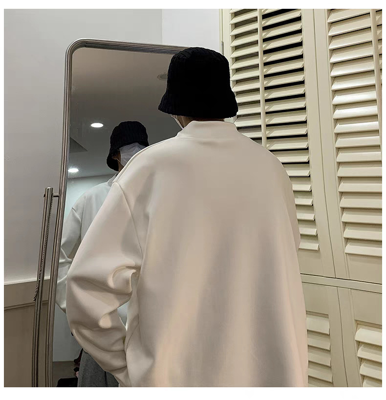 现货速发德绒长袖T恤男 定制重磅加绒打底衫潮牌高级感男装秋上衣详情12