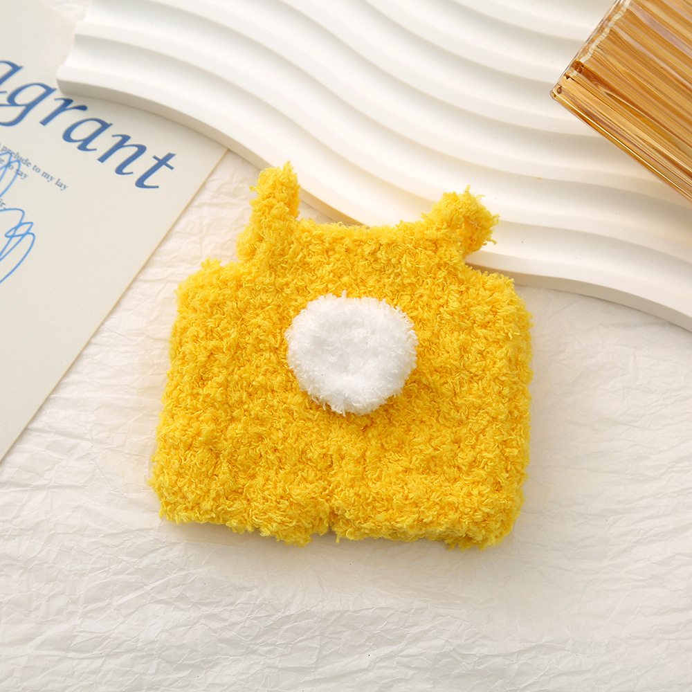 卡通毛茸茸迷你公仔服饰创意手工玩偶小娃衣软糯可爱换装头套配饰详情12