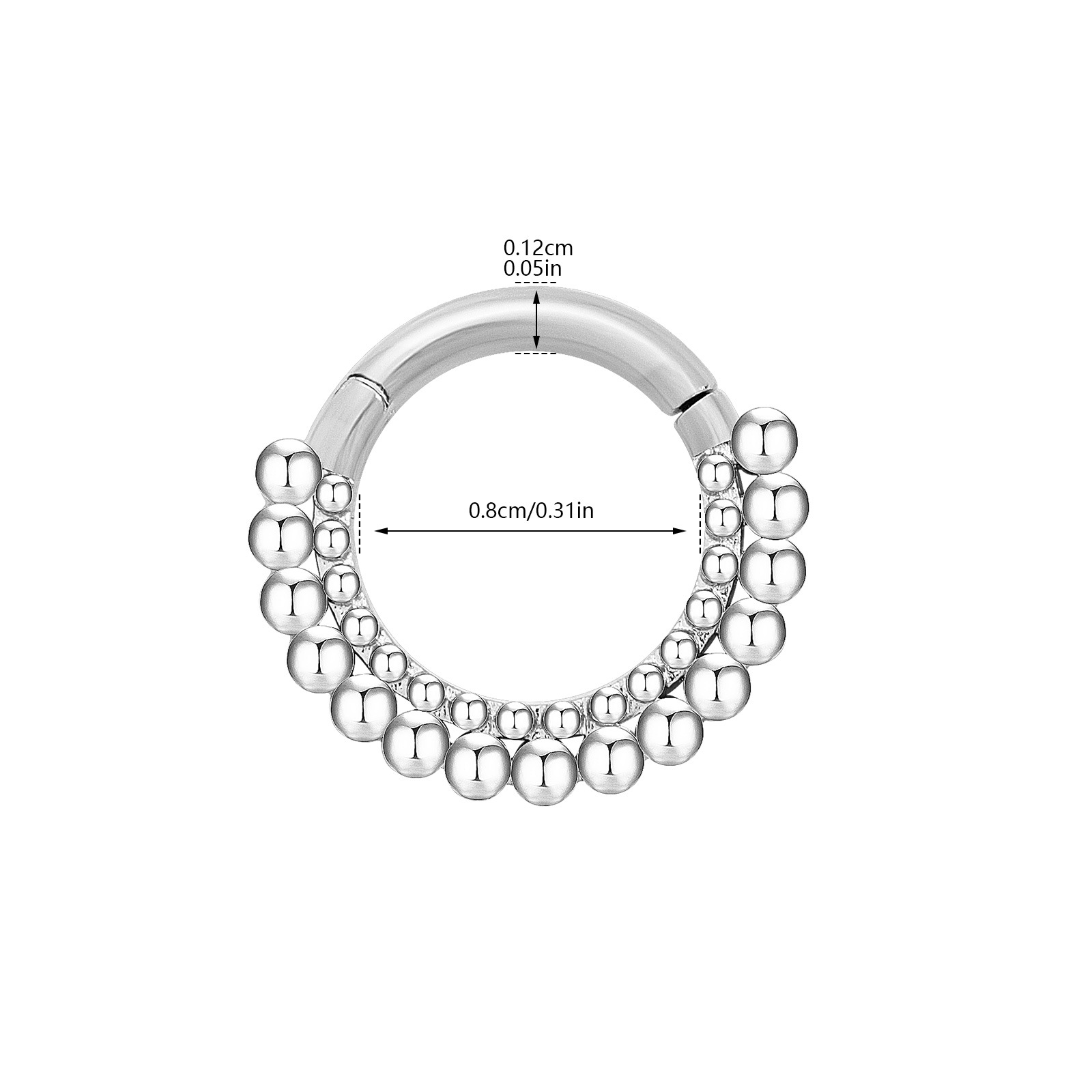 圆形镶钻耳饰鼻环穿刺 欧美跨境外贸耳饰批发 独特设计穿刺饰品 时尚潮流其他穿刺饰品详情7
