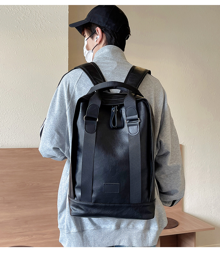 商务电脑包男女同款双肩背包通勤纤薄都市质感休闲男包批发厂家详情32