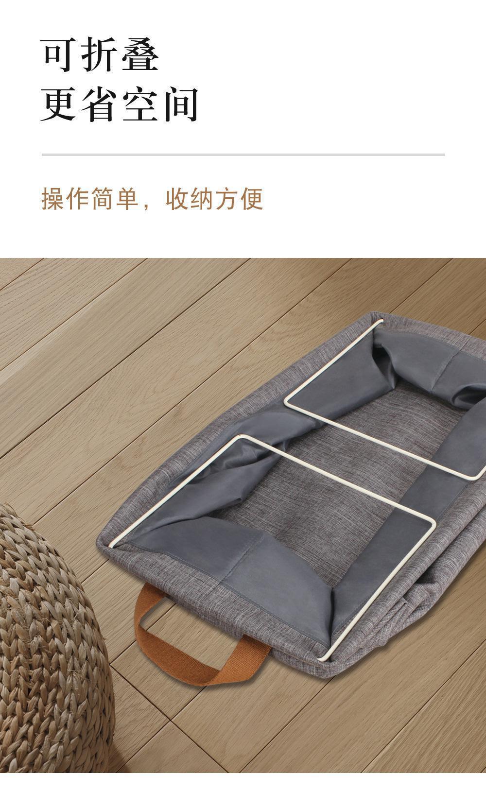 阳离子衣服整理无盖手提收纳箱可折叠衣物抽屉大号收纳筐收纳盒详情7