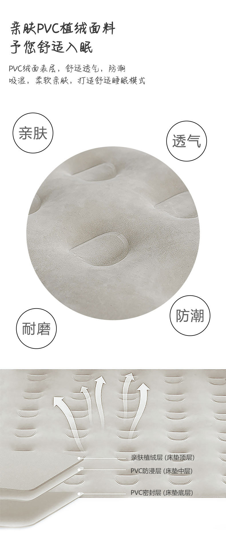 新款单人户外加厚充气懒人床双人露营装备大号坐垫自动批发便携详情15