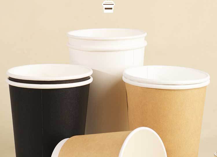 咖啡杯一次性带盖纸杯子批发定制奶茶外带打包双层中空牛皮热饮杯详情16