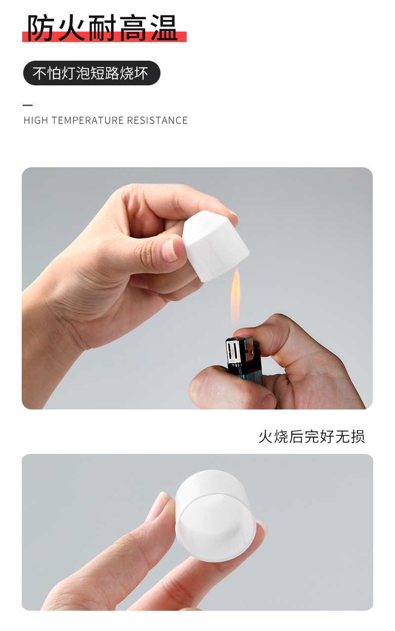 Wholesale e27 screw-down plastic PP lamp head dust cover, bulb lamp head protection shell, lamp cap accessories pic 6