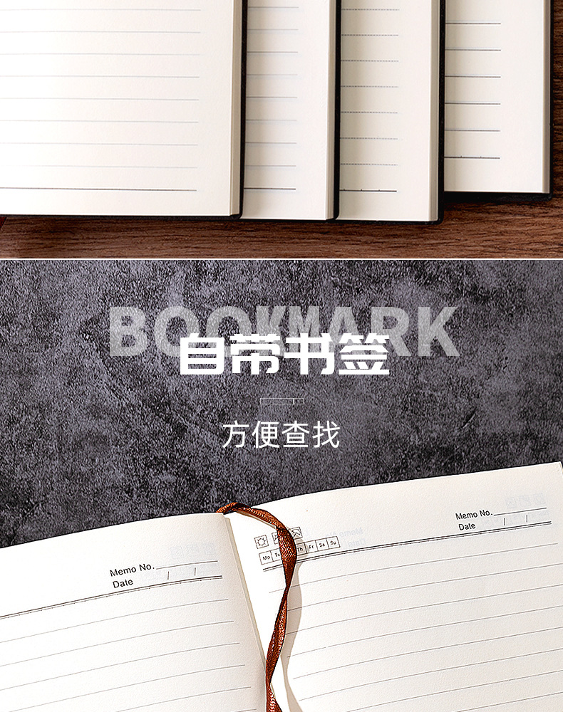 Thickened A5 notebook set custom logo business B5 meeting record book PU sheepskin notebook wholesale pic 27