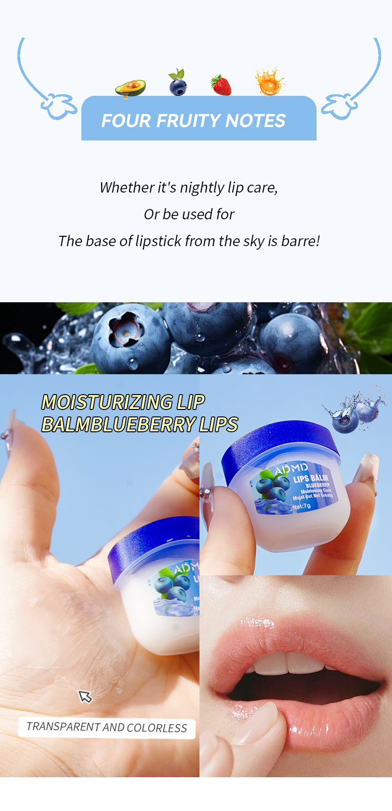 【 Cross-border Exclusive 】ADMD Lip Mask 4-piece Set Box Moisturizing, Hydrating and Exfoliating Fruit-flavored Lip Mask wholesale pic 9