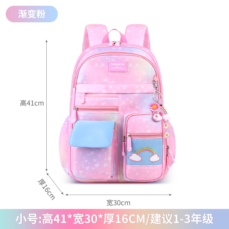 跨境schoolbag 冰箱开门小学生书包女超轻减负彩虹儿童双肩包批发详情19