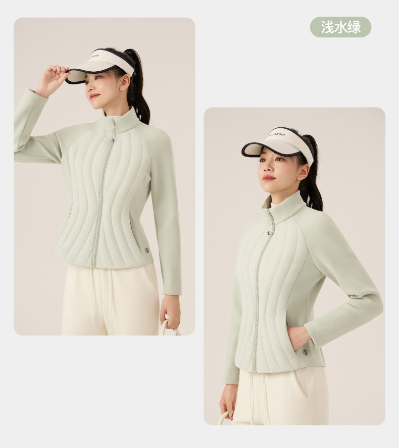A new style of light and thin down jacket for women, with a slender waist and a slimming look. It is a short white duck down jacket for autumn and winter pic 21
