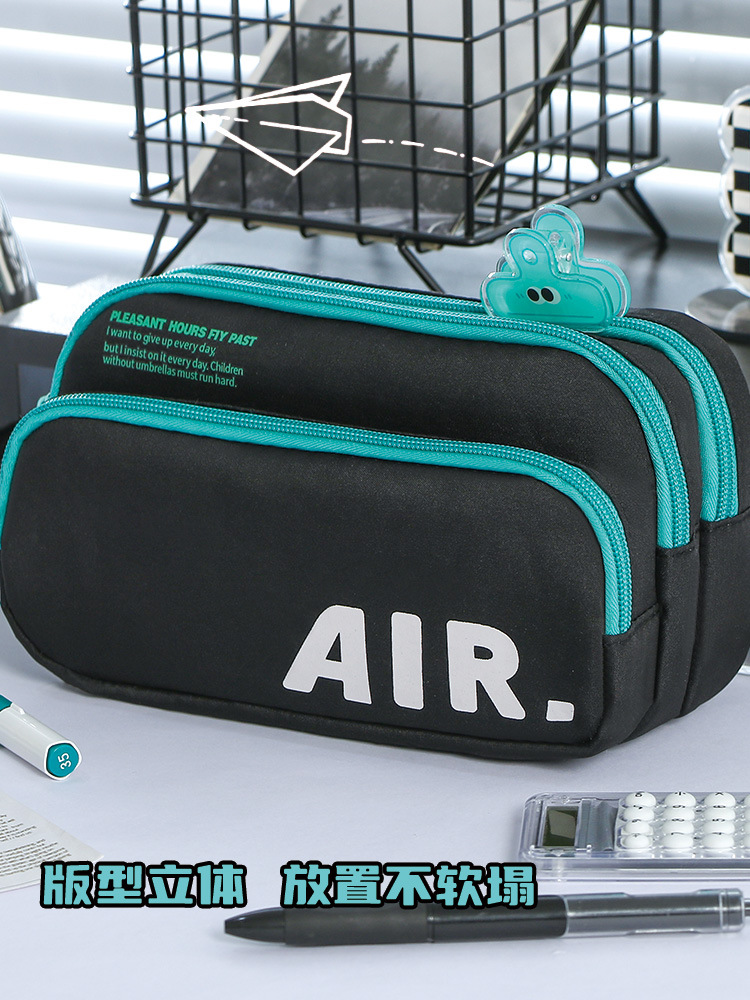 手提大容量简约炫彩战斗笔袋多功能初中小学生耐脏文具袋男生笔袋详情12