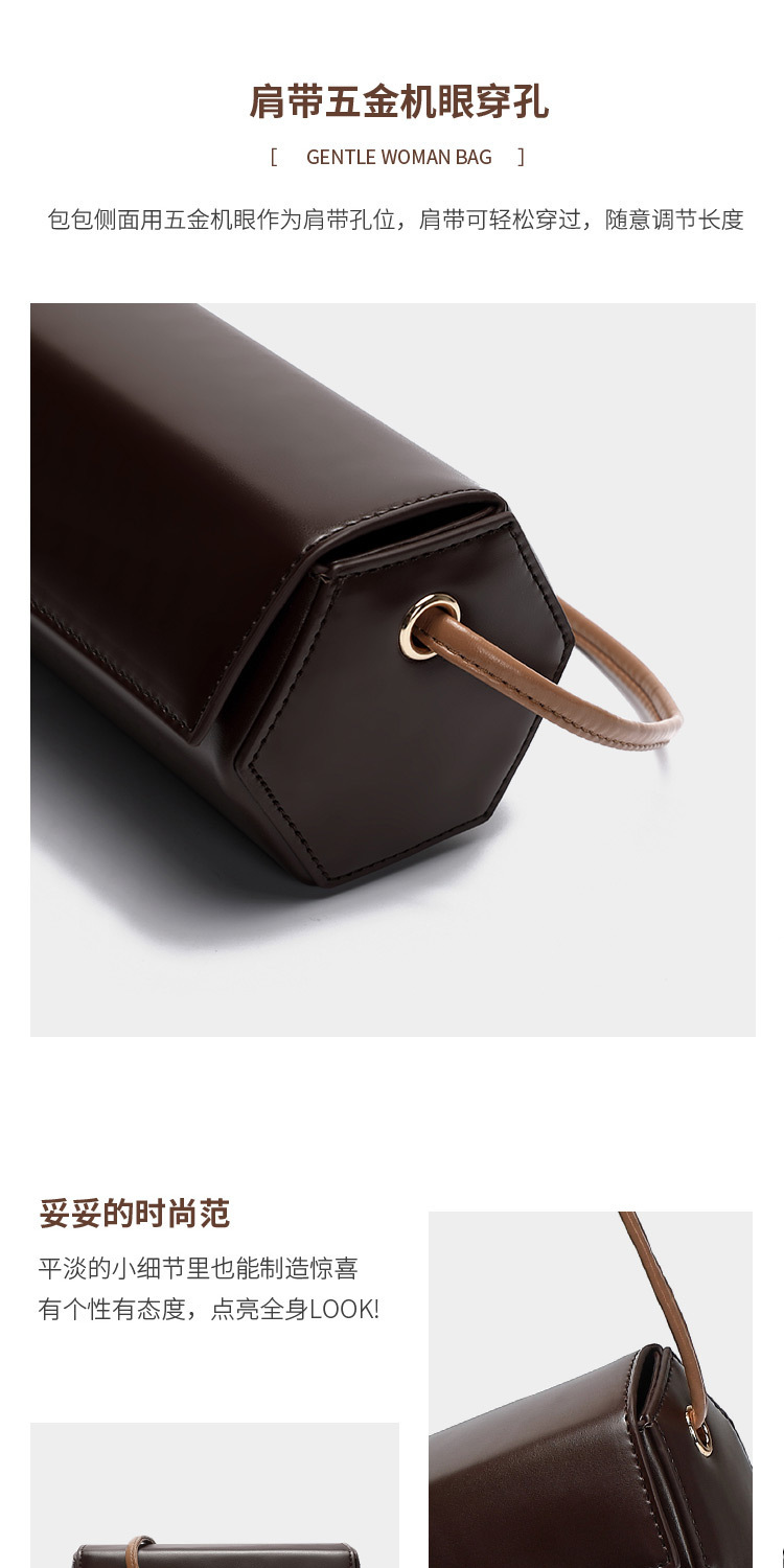 The 2024 new simple and fashionable small bag, a versatile single-shoulder crossbody bag for women, is a trendy and niche cylindrical bag pic 8