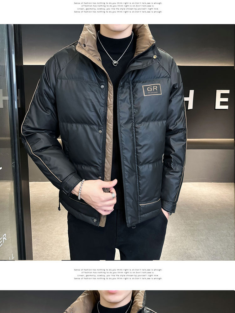 男士羽绒服冬季2024新款潮牌帅气男装拼色立领高端加厚秋冬装外套详情21