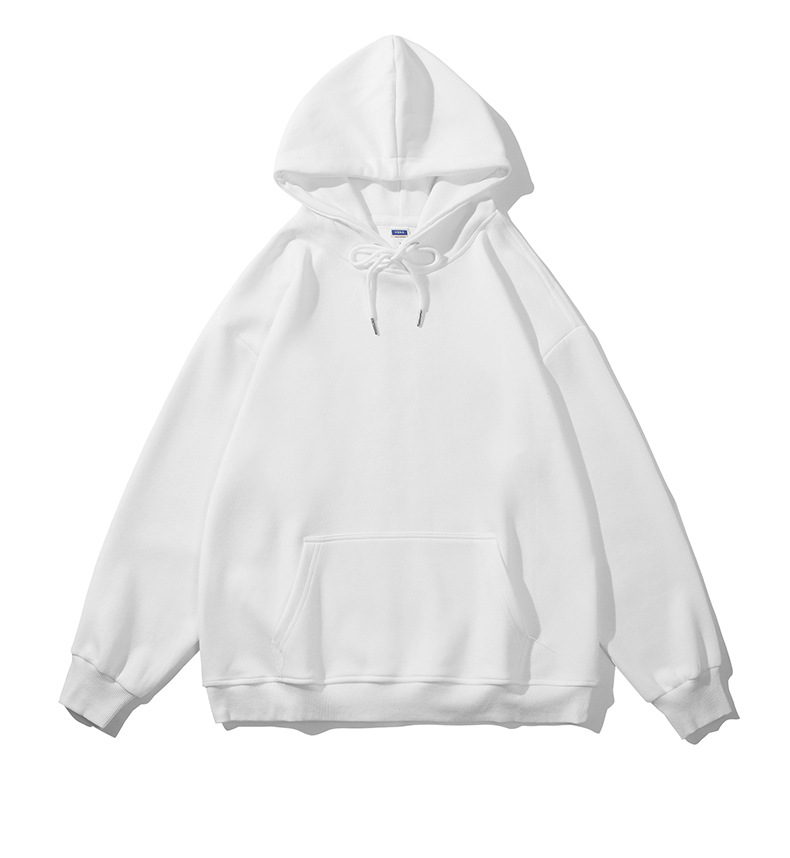 情侣卫衣春秋男士纯色套头连帽衫可印logo大码宽松外套班服活动服详情29