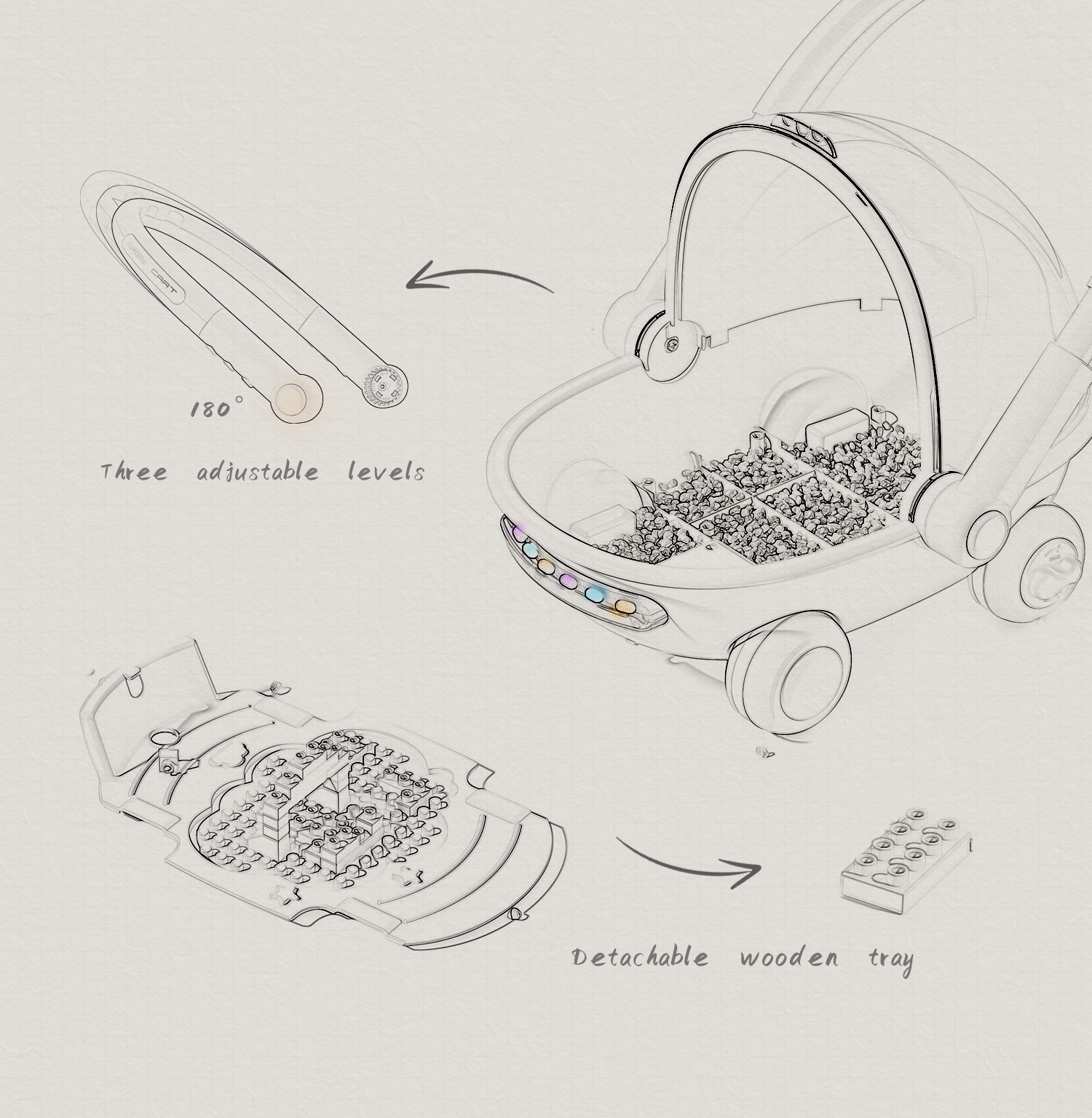 新款儿童学步车侧翻手推车多功能音乐益智积木创意可爱翻盖助步车详情14