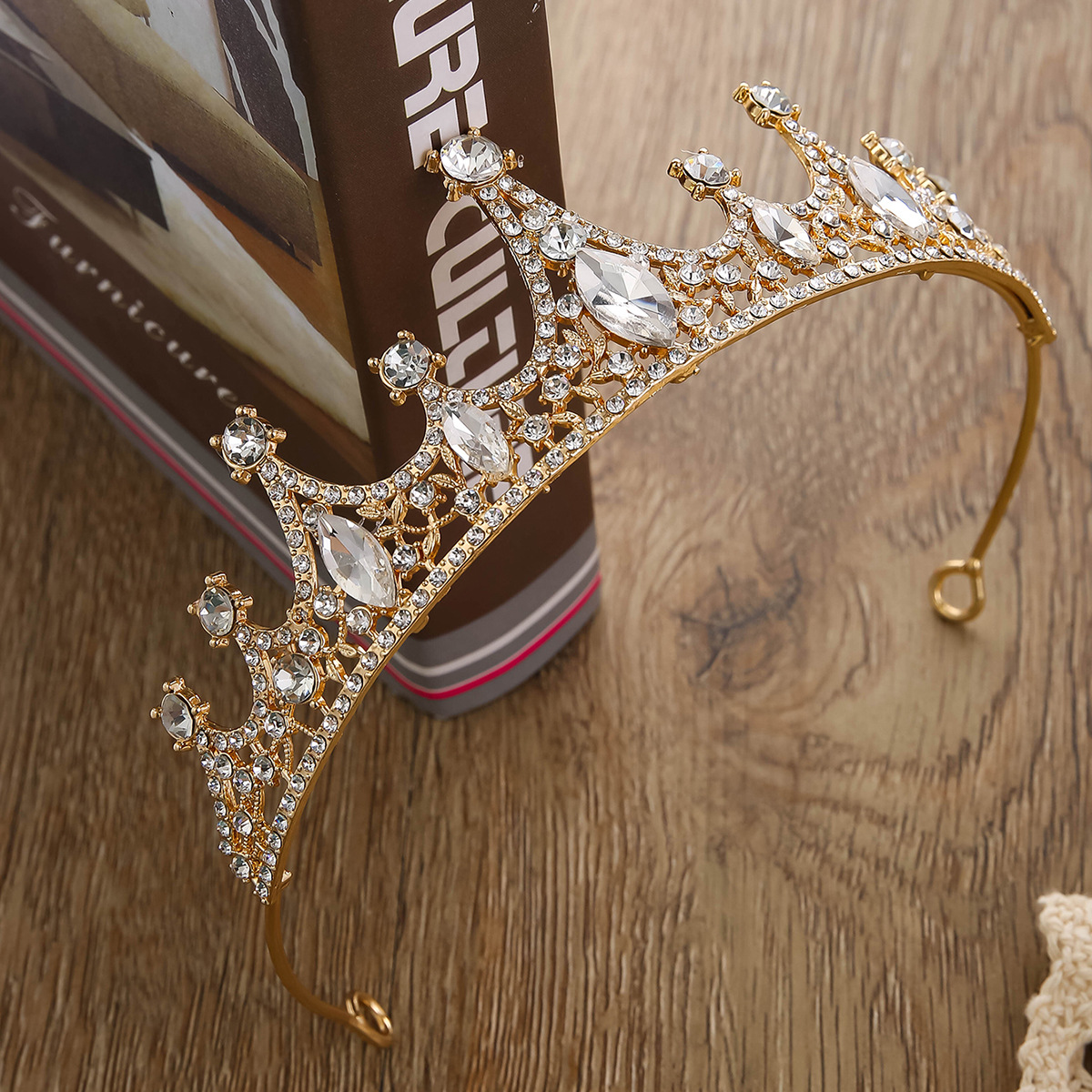 Nuevo estilo venta directa de fábrica tiara para niños tiara para niñas aros de pelo de cristal espectáculo de cumpleaños para niños accesorios de boda pic 13